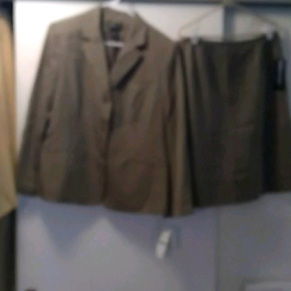 Ladies suit, size 16, pin stripes